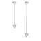 Ortyx Drop Triangle Cut Asymmetric White Rose Gold - tone Plated Earrings 5643729Swarovski5643729
