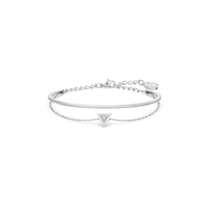 Ortyx Triangle Cut White Rhodium Plated BraceletSwarovski5643731