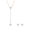 Ortyx Triangle Cut White Rose Gold - tone Plated Set 5643730Swarovski5643730