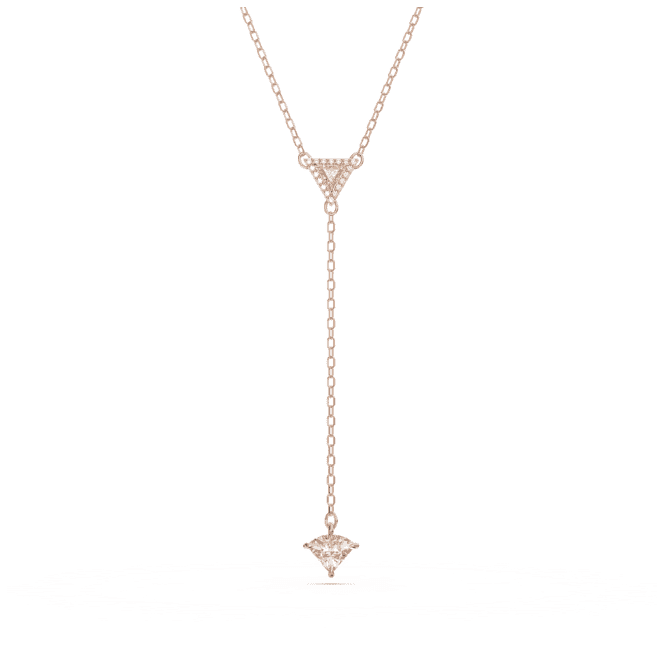 Ortyx Y Triangle Cut White Rose Gold - tone Plated Necklace 5642984Swarovski5642984