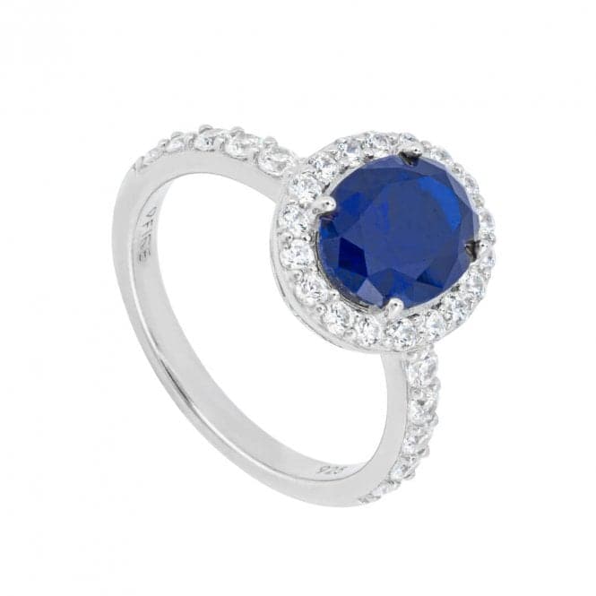 Oval Blue Sapphire Zirconia Pave Surround RingDiamonfireR3810 16