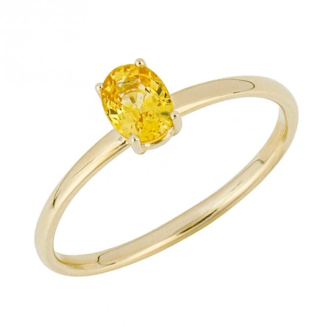 Oval Cut Yellow Sapphire 9ct Yellow Gold Ring GR621YElements GoldGR621Y 52