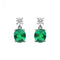 Oval Green Zirconia Drop Earrings E6199DiamonfireE6199