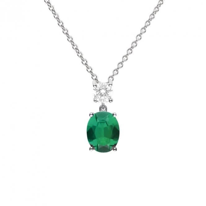 Oval Green Zirconia Drop Pendant P5113DiamonfireP5113