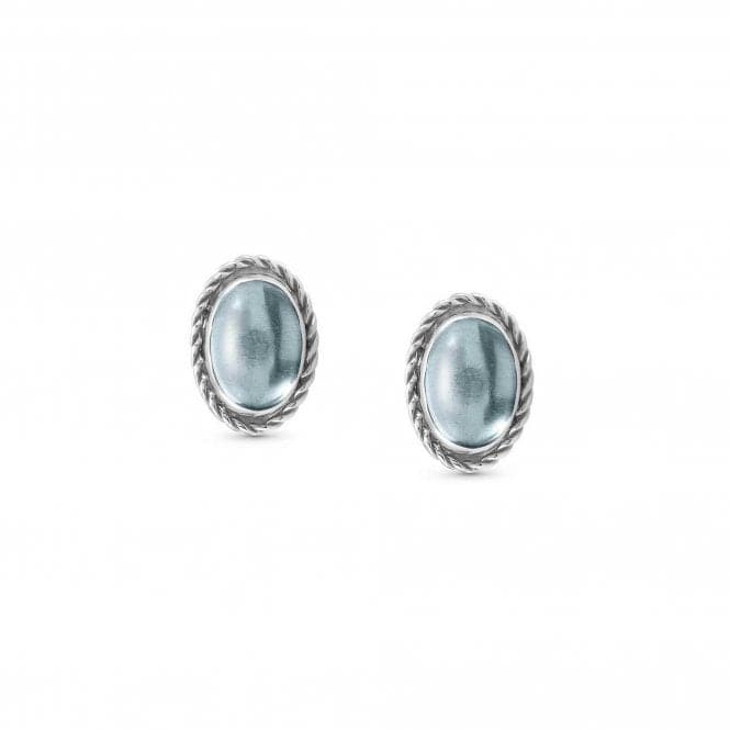 Oval Rich Stone Light Blue Topaz Earrings 027800/025Nominations027800/025