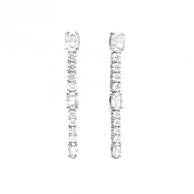 Oval & Round Zirconia Drop Earrings E6052DiamonfireE6052