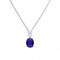 Oval Sapphire Zirconia Drop Pendant P4964DiamonfireP4964