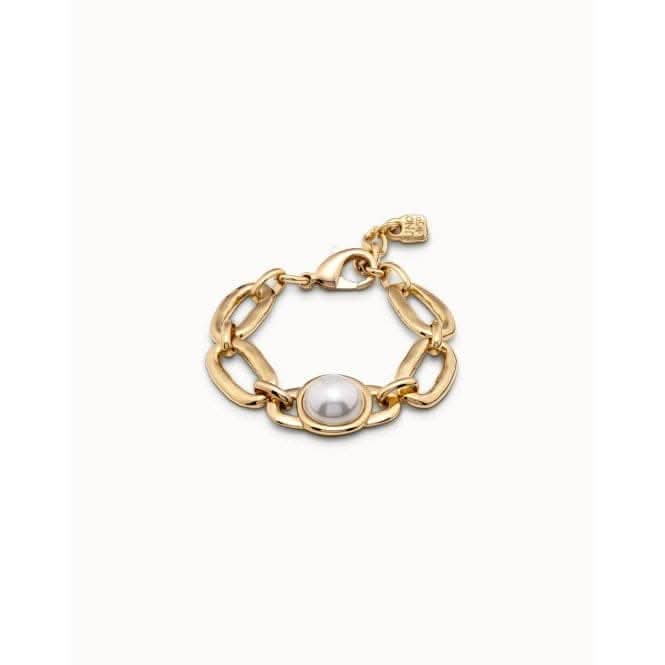 Ovni White Metal Pearl Shell BraceletUNOde50PUL2261BPLORO0U