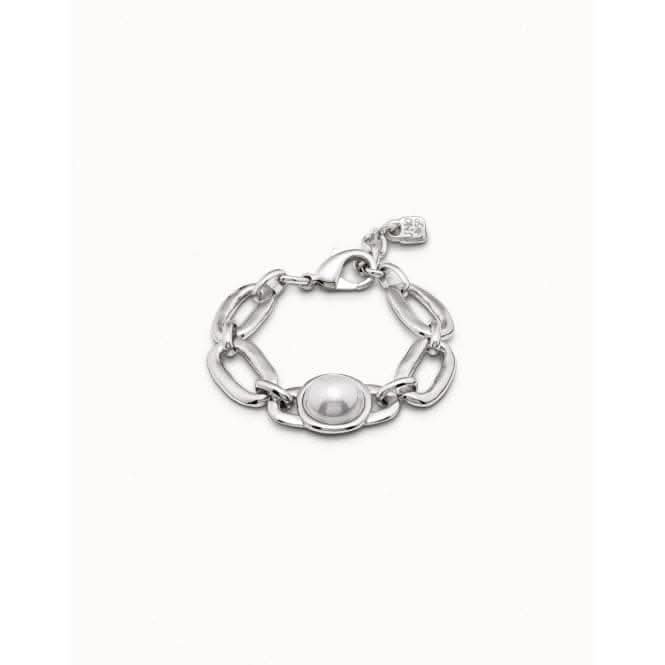 Ovni White Metal Pearl Shell BraceletUNOde50PUL2261BPLMTL0U