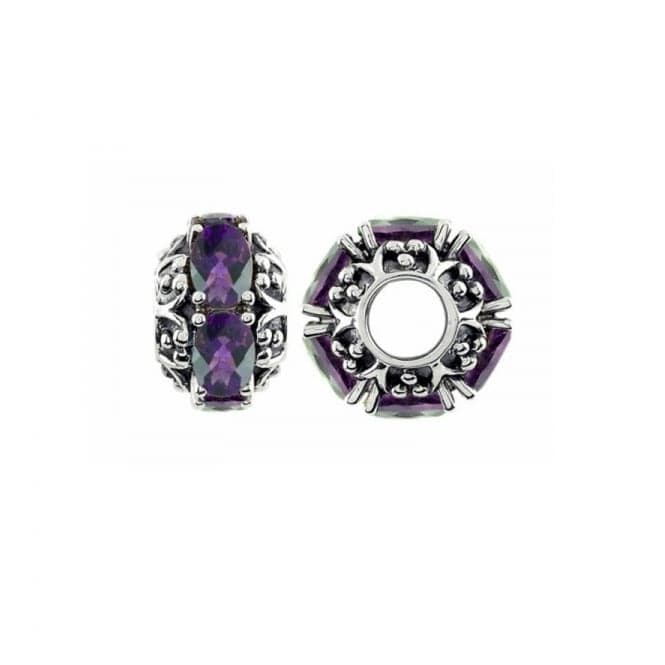 Oxidised Silver & Amethyst Charm S383AStorywheelsS383A