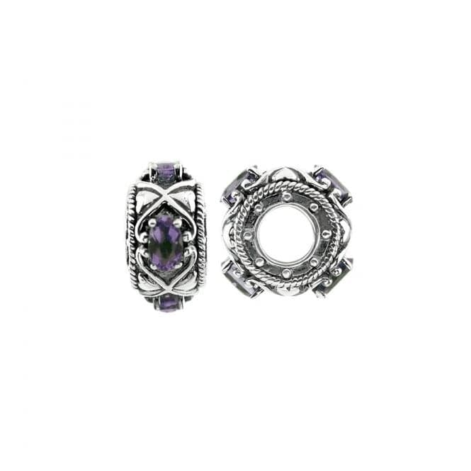 Oxidised Silver & Amethyst Charm S448AStorywheelsS448A