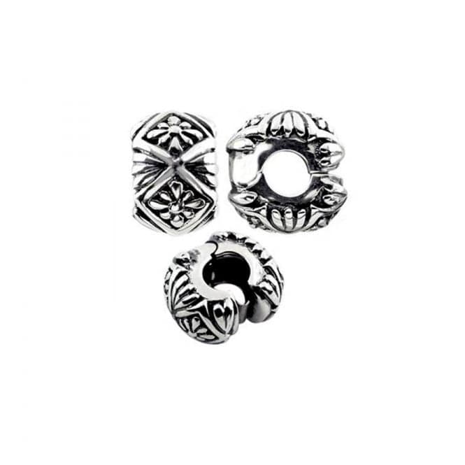 Oxidised Silver Flower Stopper S471StorywheelsS471