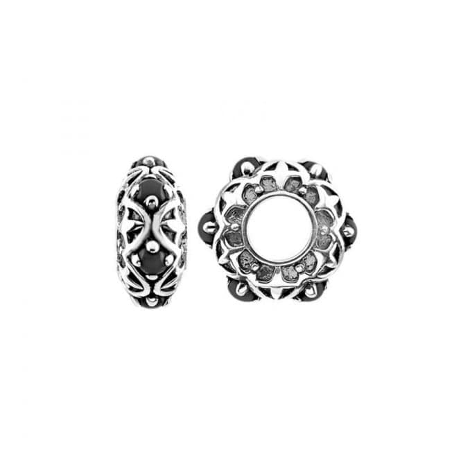 Oxidised Silver Patterned Onyx Charm S450ONStorywheelsS450ON