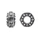 Oxidised Silver Patterned WheelStorywheelsS440