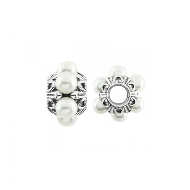 Oxidised Silver & Pearl Wheel Charm S380PRLStorywheelsS380PRL