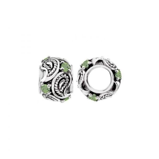 Oxidised Silver & Peridot Wheel Charm S449PStorywheelsS449P