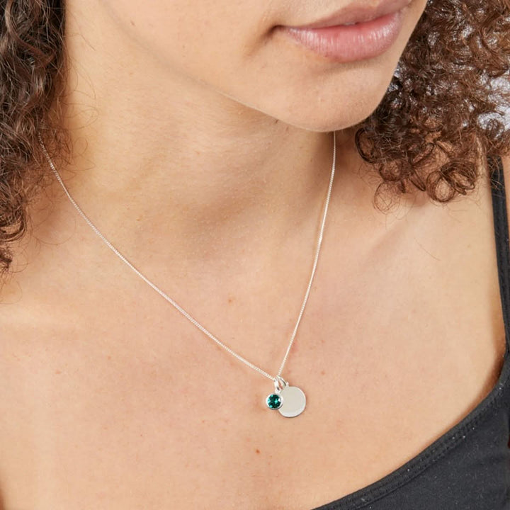 Beginnings Sterling Silver May Birth Stone Pendant P4594