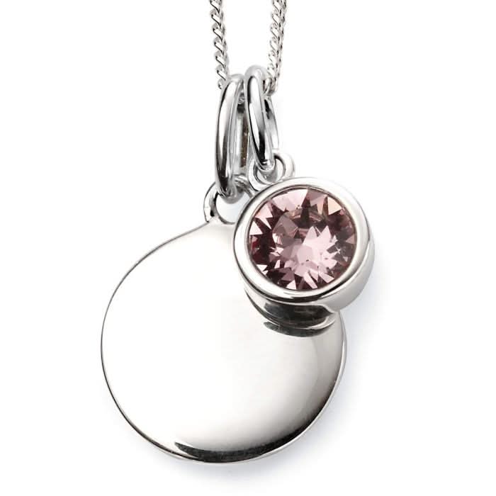 Beginnings Sterling Silver June Birth Stone Pendant P4595