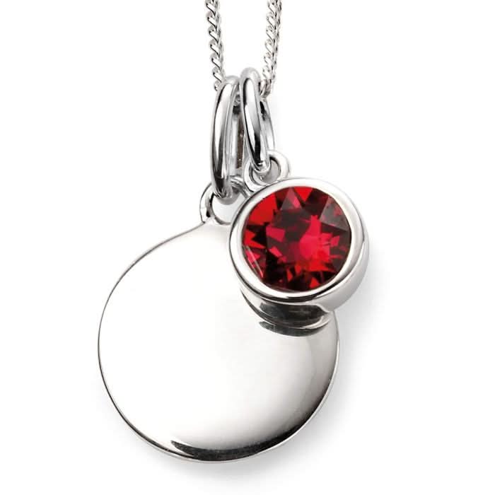 Beginnings Sterling Silver April Birth Stone Pendant P4593