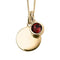 January Yellow Gold Plated Birthstone Engravable Disc Necklace P5008