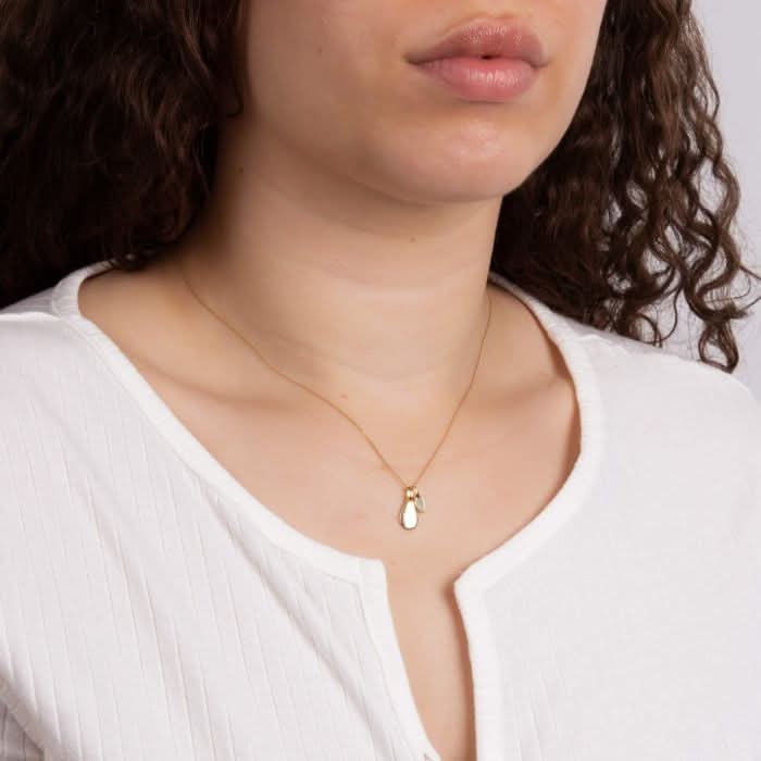 Gold Plated Birthstone March Aquamarine Pendant P5181BeginningsP5181