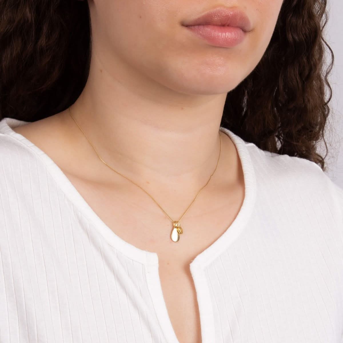 Gold Plated Birthstone November Citrine Pendant P5189BeginningsP5189