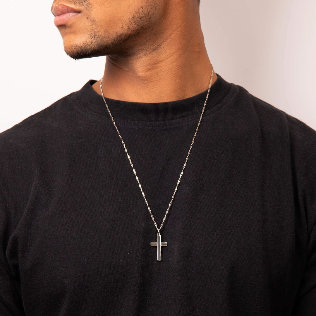Sterling Silver Overlapped Cross Pendant P5387X
