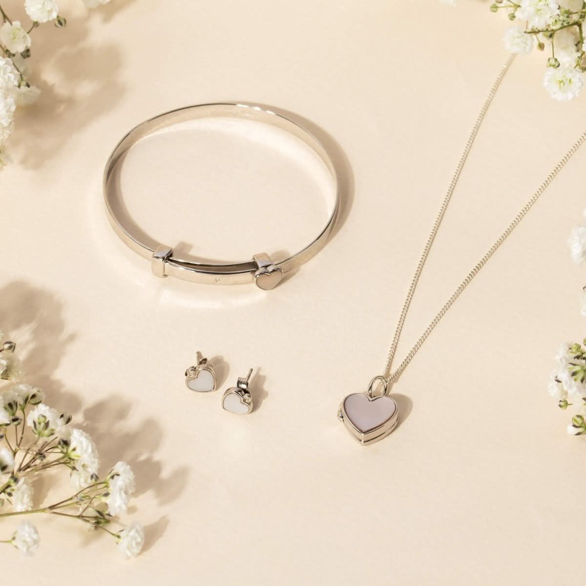 Sterling Silver Heart Locket Pearl Pendant P5516P