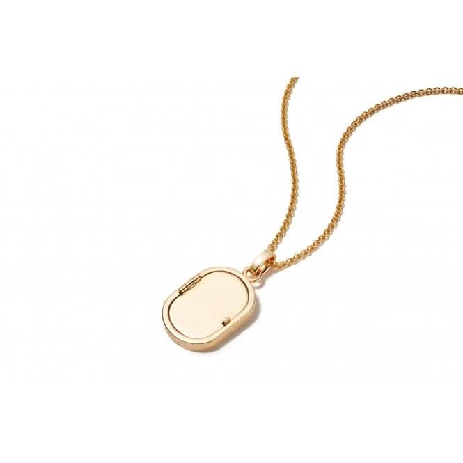 Palm Leaf Oval Locket 18ct Gold Plated Necklace LK01_GPDaisyLK01_GP
