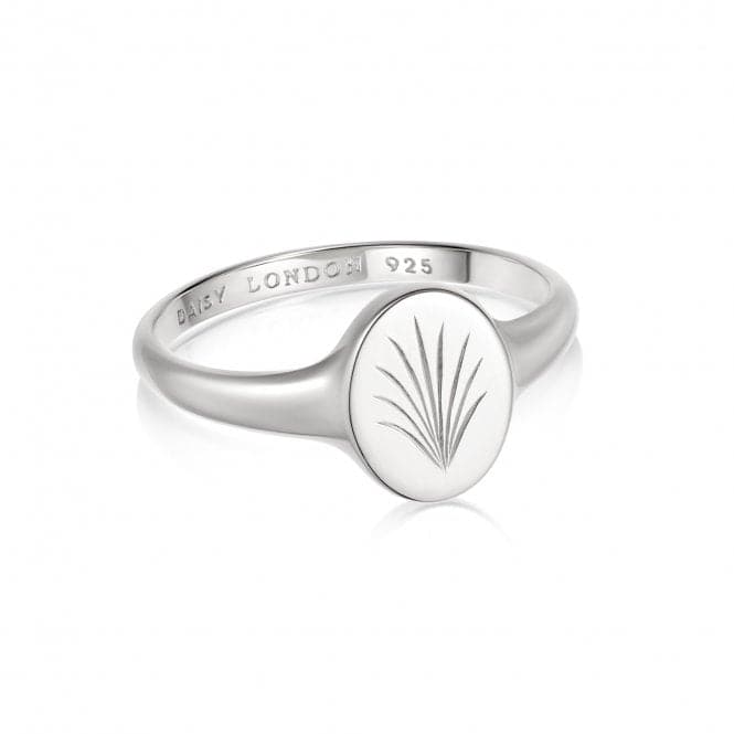 Palm Leaf Signet Sterling Silver Ring WR02_SLVDaisyWR02_SLV_L