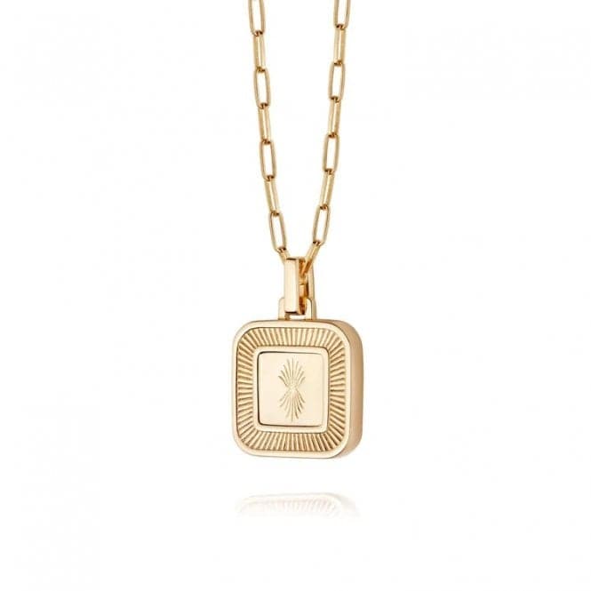 Palm Leaf Square Locket 18ct Gold Plated Necklace LK02_GPDaisyLK02_GP