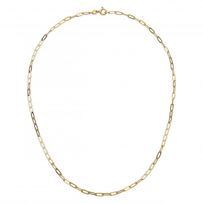 Paperclip Link Chain Gold Plated 18" Necklace 96812GDDew96812GD