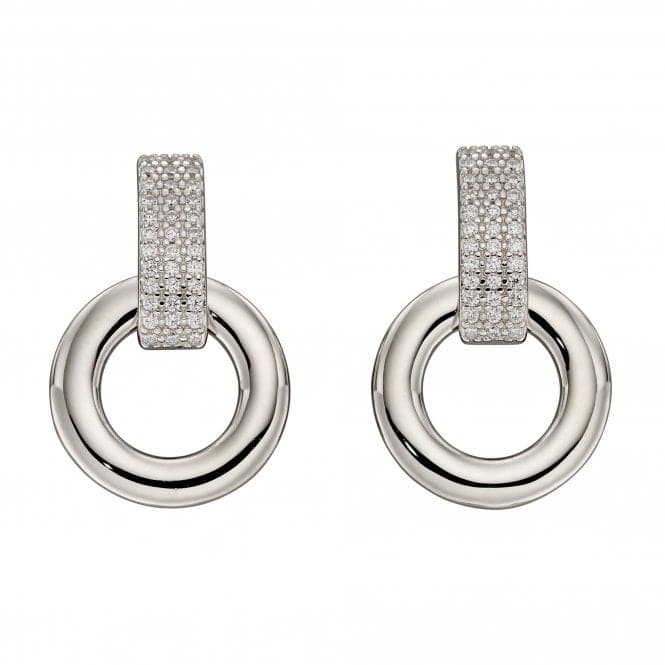 Pave Organic Donut Hoop Earrings E5882CFiorelli SilverE5882C