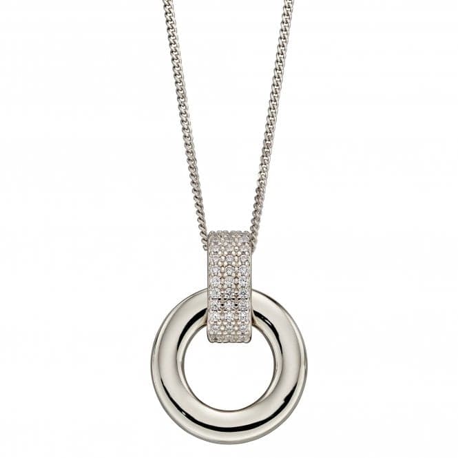 Pave Organic Donut Hoop Pendant P4895CFiorelli SilverP4895C