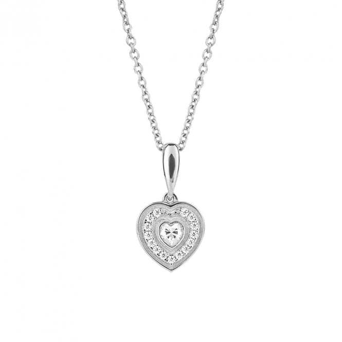 Pave Set Zirconia Heart Necklace N4504DiamonfireN4504