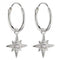 Pave Set Zirconia Starburst Assembled Hoop Earrings E6044CBeginningsE6044C
