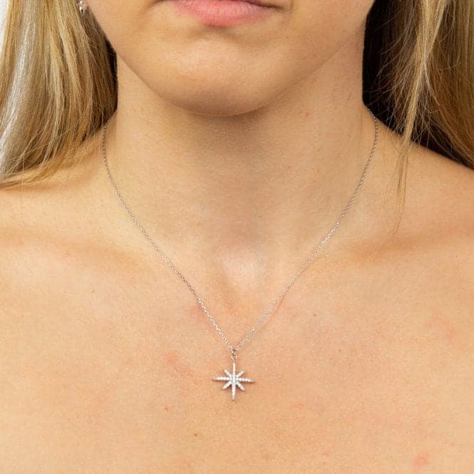 Pave Set Zirconia Starburst Necklace N4421CBeginningsN4421C