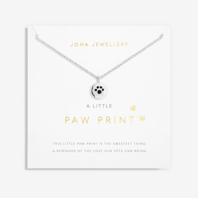 Paw Print Silver 46cm + 5cm Extender Necklace 6108Joma Jewellery6108