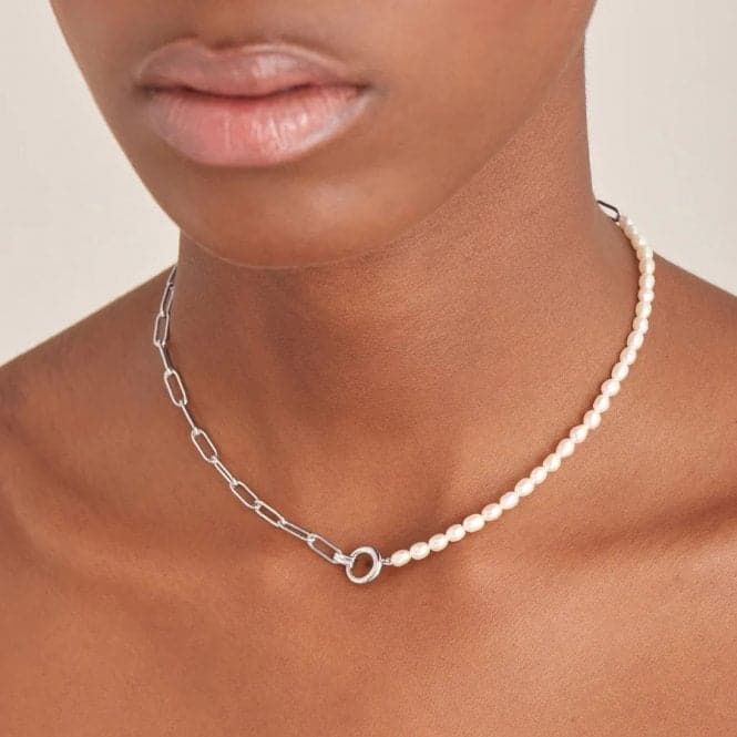 Pearl Chunky Link Chain Necklace N043 - 01HAnia HaieN043 - 01H