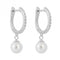 Pearl Pave Hoop Earrings E6234WBeginningsE6234W