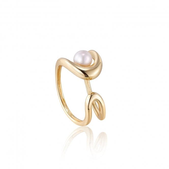 Pearl Sculpted Adjustable Ring R043 - 02GAnia HaieR043 - 02G