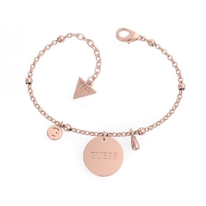 Peony Art Chain &amp; Charms Rose Gold Bracelet UBB29119 - LGuess JewelleryUBB29119 - L