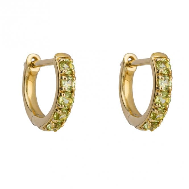 Peridot 9ct Yellow Gold Hoop Earrings GE1052GElements GoldGE1052G