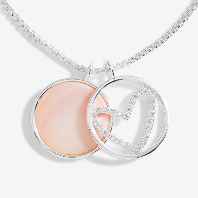 Perla Pink Mother Of Pearl Heart Silver 24.5cm Adjustable Bracelet 5407Joma Jewellery5407