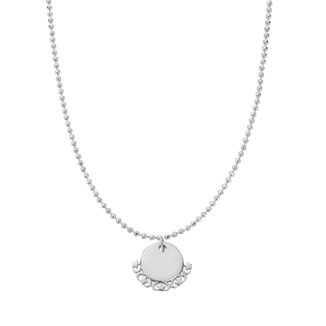 Personalised Diamand Cut Adjuster Moon Necklace PSCDCADJ3062ChloBoPSCDCADJ3062