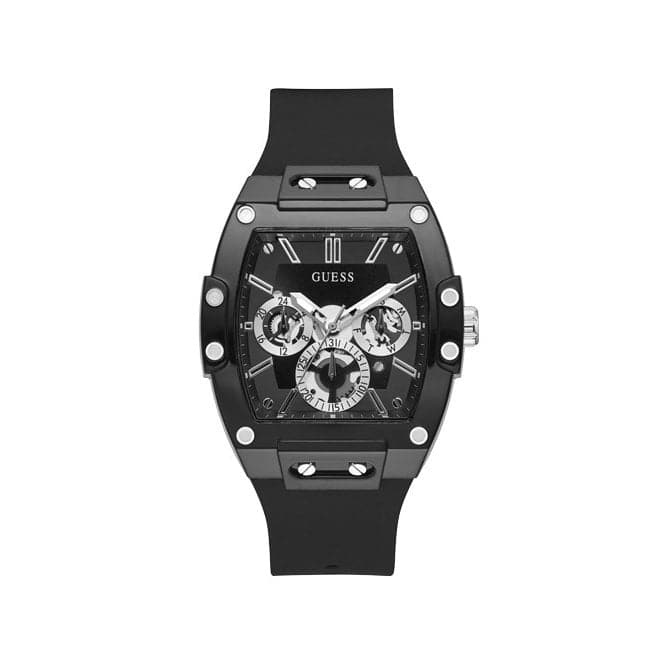 Phoenix Gents Black Tone Leather Strap Watch GW0203G3Guess WatchesGW0203G3