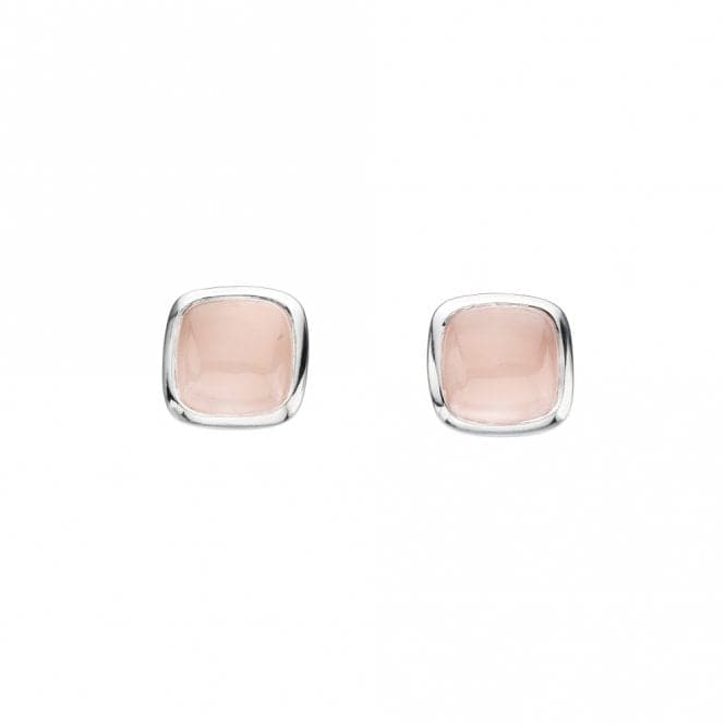 Pink Chalcedony Cushion Stud Earrings 37824PKCDew37824PKC