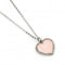 Pink Enamel Heart Pendant Crystal Necklace BMN00003BarbieBMN00003