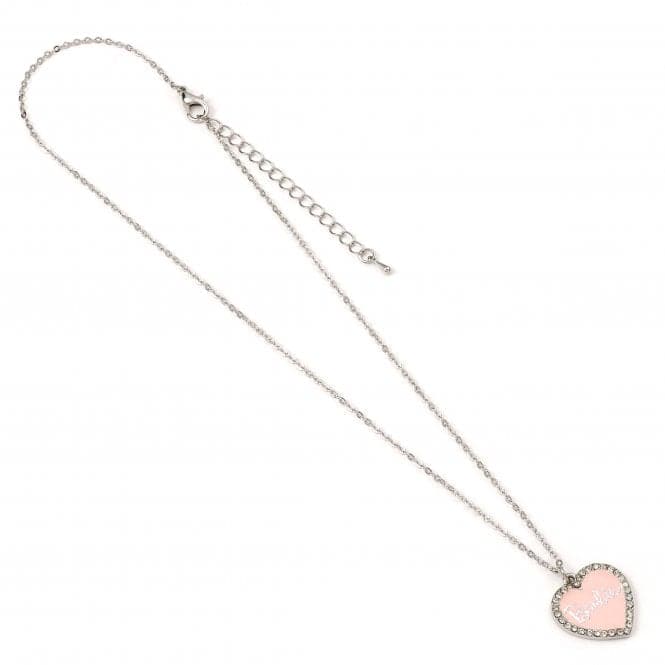 Pink Enamel Heart Pendant Crystal Necklace BMN00003BarbieBMN00003