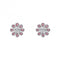 Pink Flower Stud Earrings with Diamond E6432D for DiamondE6432